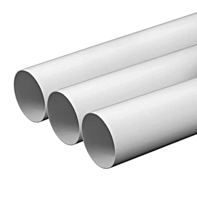 Image of Round Duct Rigid Pipe Extractor Fan Ventilation Solid Tube Plastic Ducting White (150mm, 1000mm / 1m)