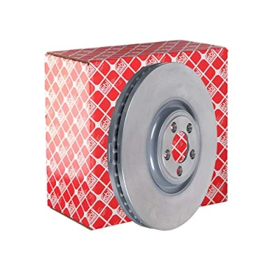 Image of C2P12622, T2R5940 Brake disc FEBI BILSTEIN 44144 Front Axle 380mm 36mm 5 Hole 108mm internally vented Coated High carbon JAGUAR: XF Saloon, XJ Saloon