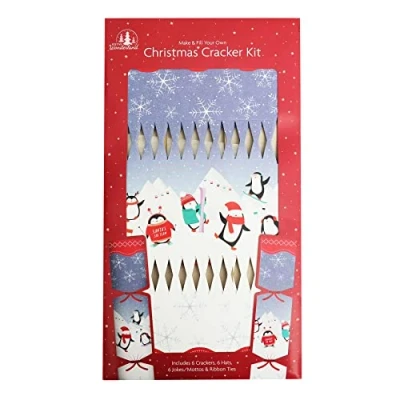 Image of Widdle Gifts Ltd 6 Pack Make your Own Christmas Cracker Kit Penguins
