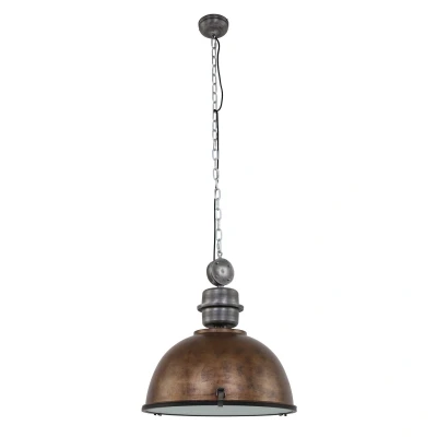 Image of Tough Guy Dome Pendant Ceiling Lights Brown Spotted, Glass Matt, Metal