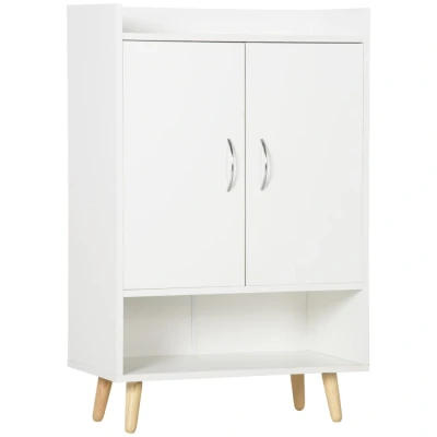 Image of HOMCOM Modern Shoe Cabinet Storage Organizer with Doors and Shelves for Hallway &amp; Entryway, 60L x 30W 92Hcm, White