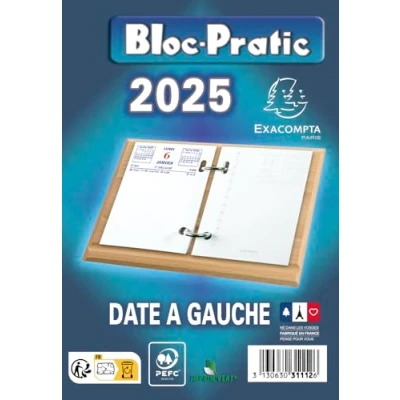 Image of Exacompta 31112 Bloc Pratic Date on Left 2014