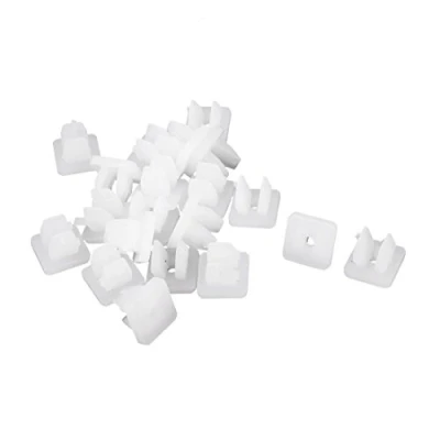 Image of sourcingmap 10 Pcs 8mm Hole Dia White Plastic Rivet Trim Panel Fastener Clips