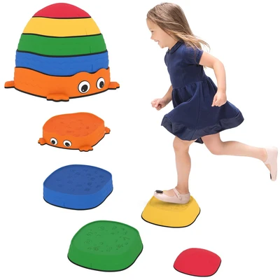 Image of AIYAPLAY 5PCS Kids Stepping Stones, Frog Shaped Balance Stones