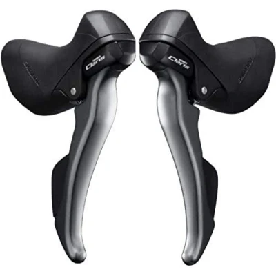 Image of Shimano ST R2000 / R2030 Claris 8 speed road drop bar levers, for triple