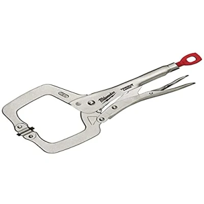 Image of Milwaukee Torque Lock Locking C Clamp with Swivel Pads 280mm (11in), Silver