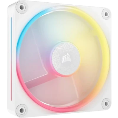 Image of Corsair iCUE LINK LX120 R RGB 120mm PWM Reverse Fan Single Low Noise, Magnetic Dome Bearing, Dual Light Loops, QuikTurn™ Screws, Zero RPM Mode White