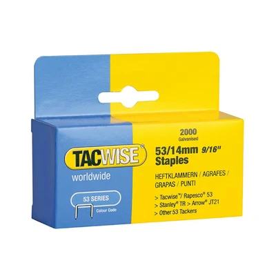 Image of 10x Tacwise 53/14MM Galvanised Staples (Box 2000)
