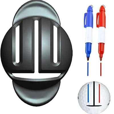 Image of tairong Golf Ball Line Liner with 2 Marker Pens Liners Tool Drawing Alignment Putting Easy Operation
