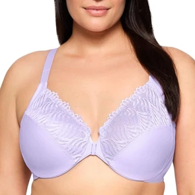 Image of Glamorise Full Figure Plus Size Front Closure T Back Wonderwire Bra Underwire #1246