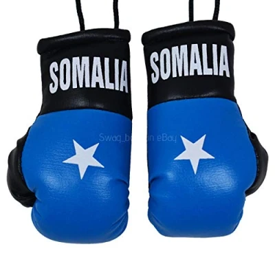 Image of BeCreative MINI COUNTRY BOXING PAIR GLOVES FOR CAR MIRROR (SOMALIA)
