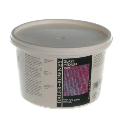Image of Daler Rowney Acrylic Medium, Plastic Pot, 33.81oz 1L, Matt Glaze Medium