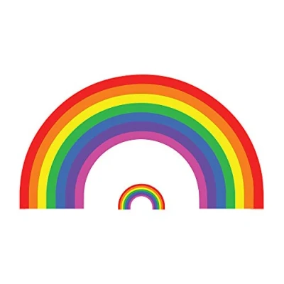 Image of Star Cutouts Ltd SC1030 Rainbow Cardboard Cut Out Party Scene Decoration, Multi Colour, 93 x 5 cm