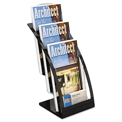 Image of Deflecto 693604 Leaflet Size Contemporary Literature Holder Black
