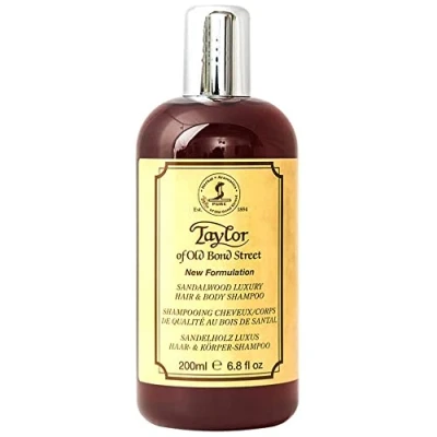 Image of Taylor of Old Bond Street 200ml Luxury Sandalwood Hair and Body Shampoo