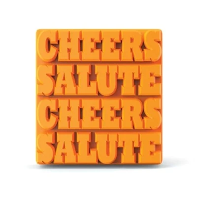 Image of Zoku Unisex Cheers and Salute Ice Cube Tray, Orange