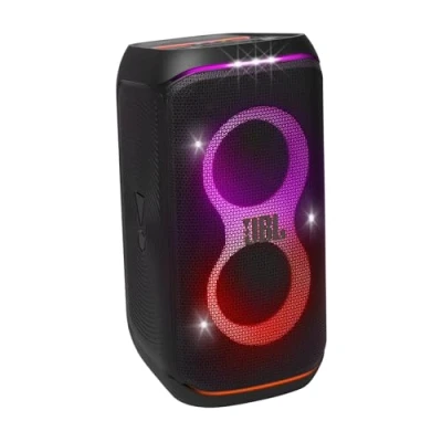 Image of JBL Partybox Club 120 Portable Bluetooth Party Speaker with Wheels and Telescopic Handle, Pro Sound, Splashproof Design, Light Show, AI Sound Boost, 18 Hour Playtime, Black