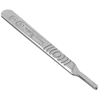 Image of Swann Morton 22426 Graduated Stainless Steel Handle, Size No. 4, for Blades 20, 21, 22, 23, 24 Pack of 1 Unit