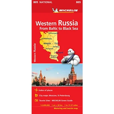 Image of Western Russia Michelin National Map 805: (Michelin Maps, 805)