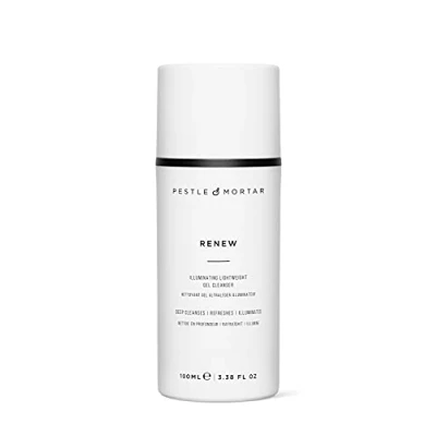 Image of Pestle &amp; Mortar Renew Gel Face Cleanser, Non Foaming Gentle wash for Sensitive Skin 100% Natural with Super Enzyme, Vegan Cruelty Free 100ml