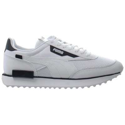Image of PUMA Future Rider Contrast Lace Up White Synthetic Mens Trainers 374763_01