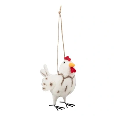 Image of Trimits Needle Felting Craft Kit, Includes Roving Wool Stuffing Instructions, Chicken