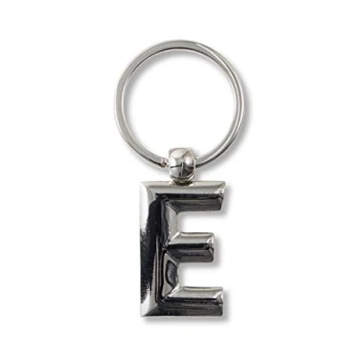 Image of If Metal Letter Keyring Personalised Alphabet Letters E Keyring, 7 cm;, Silver