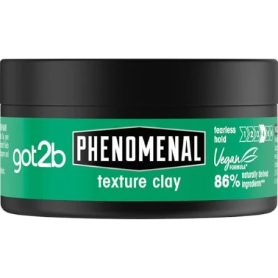 Image of Schwarzkopf got2b PhenoMENal Texture Hair Styling Clay, Vegan, Strong Hold, Matt Finish, No Stickiness, 100ml (Pack of 1)