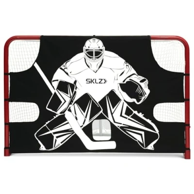 Image of SKLZ Hockey Shooting Trainer, Ice Training Aid for Goals, Passing Accuracy, One Size, Black