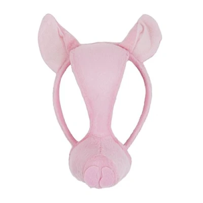 Image of Pink Pig Mask with Sound on Headband (1 Pc) Adorable Design, Perfect Accessory for Halloween, Parties, World Book Day, Cosplay, &amp; More
