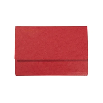 Image of Exacompta Iderama Document Wallets, 265gsm, Foolscap Red, Pack of 10