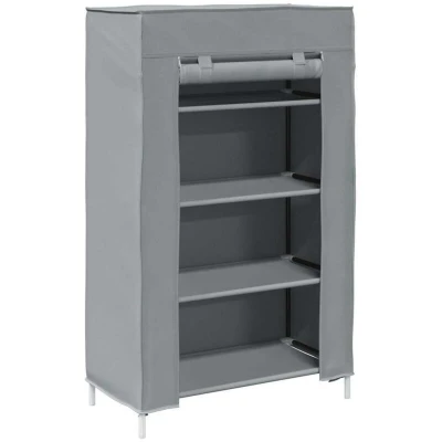 Image of vidaXL Shoe Cabinet Grey 60.5x30x97 cm Non woven Fabric