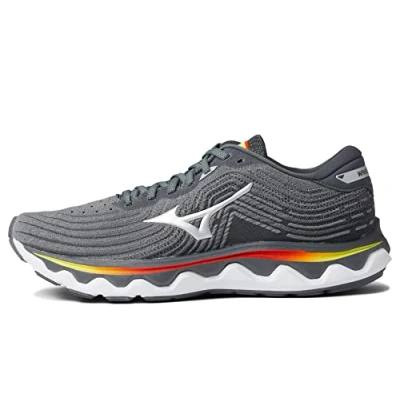 Image of Mizuno Men&#039;s Wave Horizon 6 Sneaker, Ultimate Grey/Silver, 10.5 UK