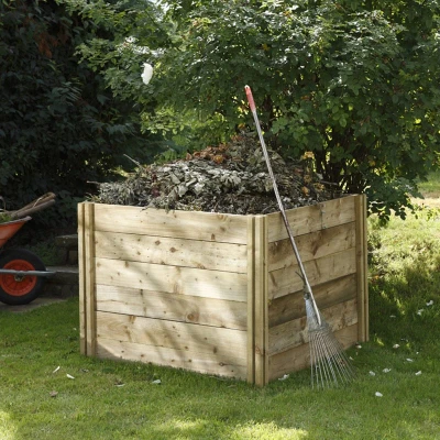 Image of Forest Slot Down Wooden Compost Bin (1.06x1.06m)