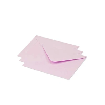 Image of Clairefontaine Ref 60153C Pollen Envelopes (Pack of 20) 125 x 138mm Sized, 120gsm Paper, Gummed Seal, Inkjet &amp; Laser Printer Compatible, Acid Free Light Pink