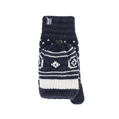 Image of HEAT HOLDERS Ladies Converter Heatweaver Thermal Winter Warm Mitt GLOVES TOG 2.3 (Navy Stockholm)