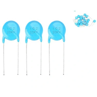 Image of 20pcs Ceramic Capacitors, 20KV 1nF 0.001uF 1000pF 102 High Voltage DIP Disc Capacitors