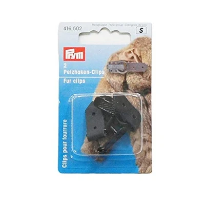 Image of Prym Fur Clips, Cotton, Black, Schwarz, 2 Stück