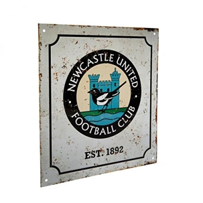 Image of Newcastle United Retro Logo Sign Multi Colour