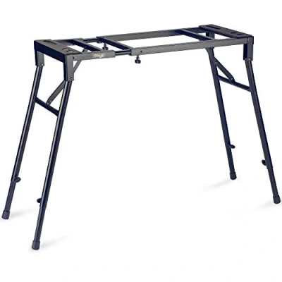 Image of Stagg MXS A1 Adjustable and Heavy Duty Foldable Mixer, Keyboard Stand, Black