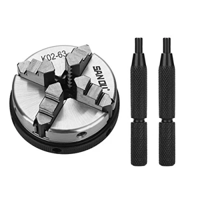 Image of TOPINCN Turning Lathe Quick Change 4 Jaw K02 63/M14 Self Centering Manual Chuck for Woodworking Tools Accessories