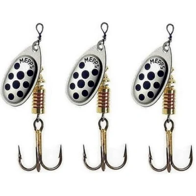 Image of Mepps Aglia Special Trout Fishing Spinner, ARGENT POINTS NOIRS PAR 3, 3