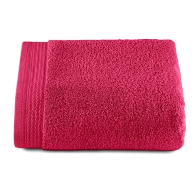 Image of RIZO Top Towel Set of 1 Shower Bath Towels 100% Combed Cotton 600 g/m2 Measure 70 x 140 cm Fuchsia