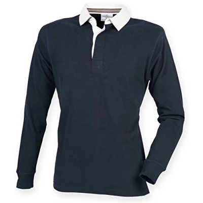 Image of Front Row Premium Superfit Rugby Shirt 6 Colours/XS 3XL Navy L