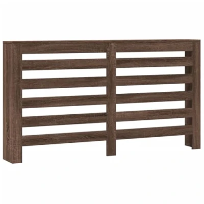 Image of vidaXL Radiator Cover/Heater Shelf Engineered Wood, Brown Oak, Modern Design, 149x20x82 cm Living Room Furniture