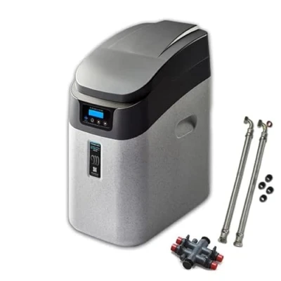 Image of Monarch Midi HE FreeFlow Water Softener + 22mm Hoses Combi Pressurised Kit