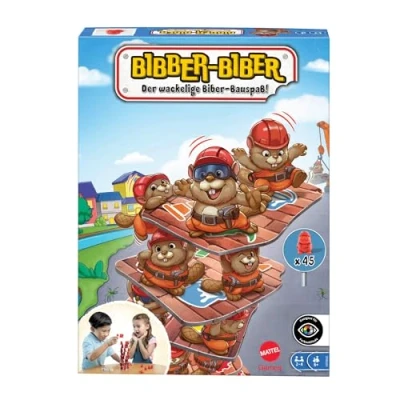 Image of Mattel Games Beaver Building Fun Game for Family Nights, Travel &amp; Camping, HPW60