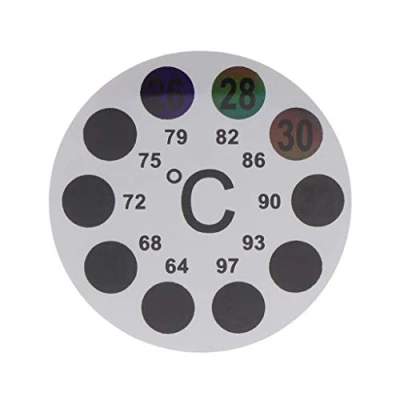 Image of MDHQ Sticker Thermometer Round Stick On Label For Brewing Large Quick Reading 18 To 36℃