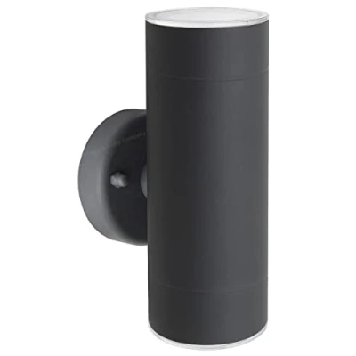 Image of Long Life Lamp Company Outdoor LED Up Down Wall Light Black External Waterproof Warm White Twin Shining ZLC347B