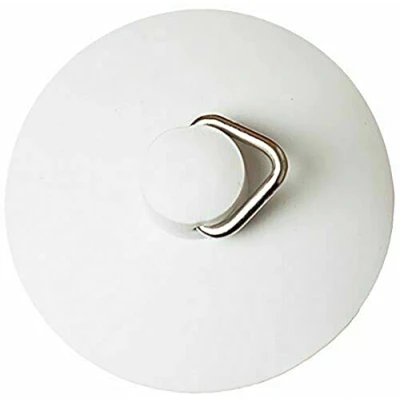 Image of fiXte Universal Self Seating Basin or Bath Plug 57mm (2.1/4 inch) in White